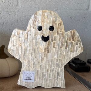 Mosaic Ghost Decor - Cream and Black